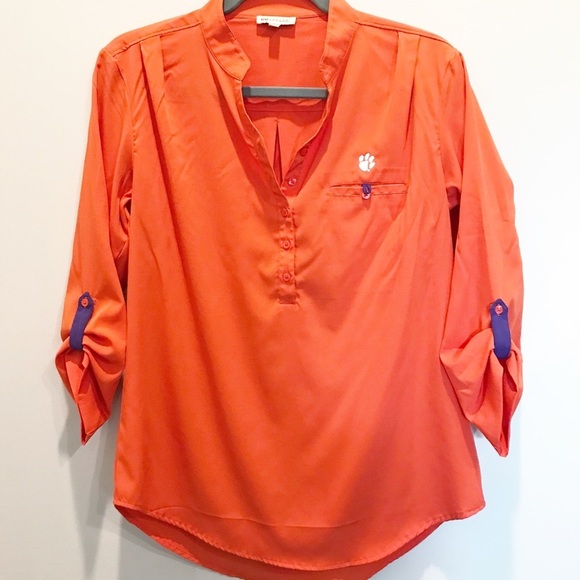 Women’s 3/4 Sleeve Clemson Top-Sz S - Picture 1 of 4